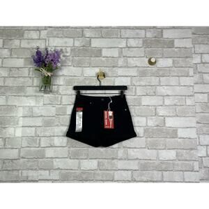 NWT Wax Jeans Black Denim High Rise Shorts